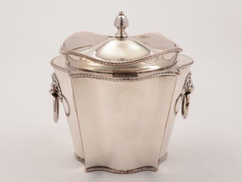 Edwardian Serpentine Shaped Tea Caddy Circa 1905