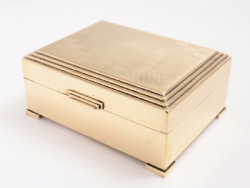 Art Deco Brass Games Box Circa 1925