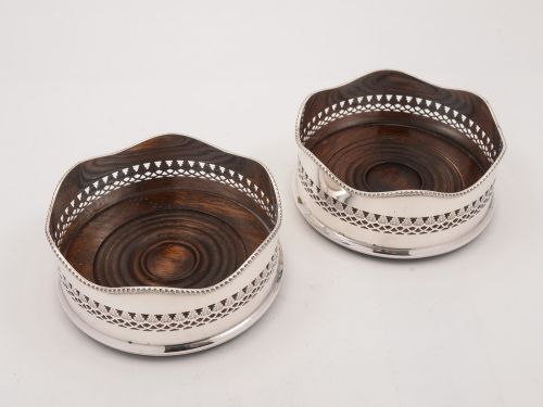 Pair of English Wine Coasters Circa 1920