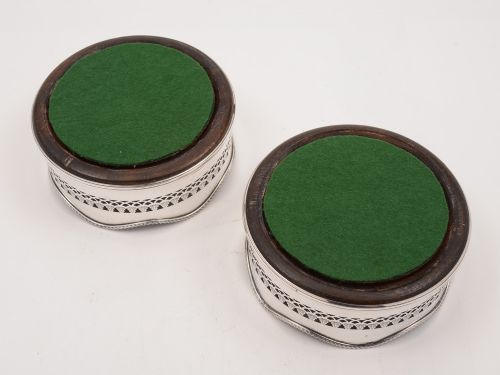 Pair of English Wine Coasters Circa 1920