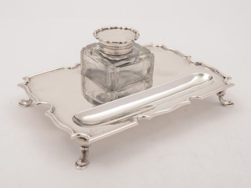 George V Silver Ink Stand London 1926