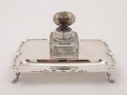 George V Silver Ink Stand London 1926