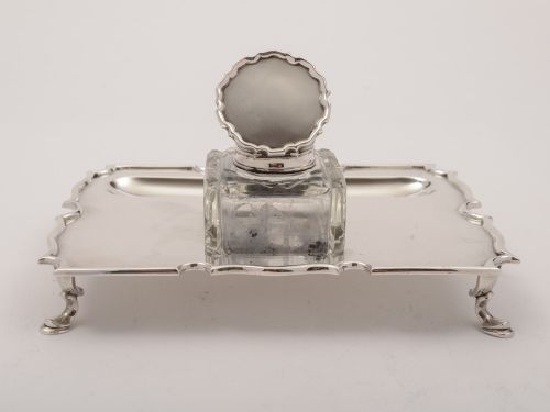 George V Silver Ink Stand London 1926