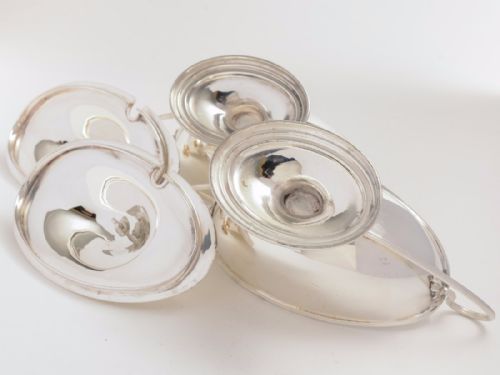 Pair of Victorian Silver Plated Sauce Tureens Circa 1880