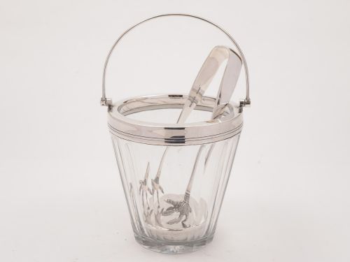 Art Deco Cut Glass Ice Bucket Circa 1930