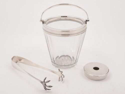 Art Deco Cut Glass Ice Bucket Circa 1930