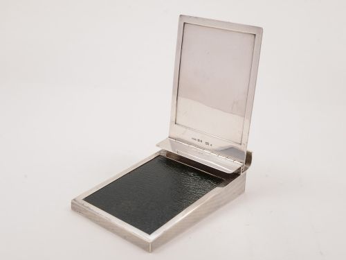 Art Deco Silver Asprey Notebook Holder London 1930