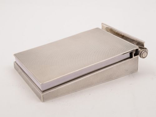 Art Deco Silver Asprey Notebook Holder London 1930