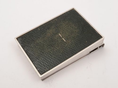 Art Deco Silver Asprey Notebook Holder London 1930