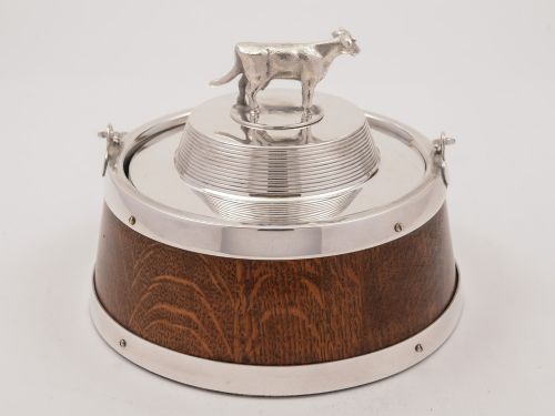Victorian Oak Butter Dish Circa 1890