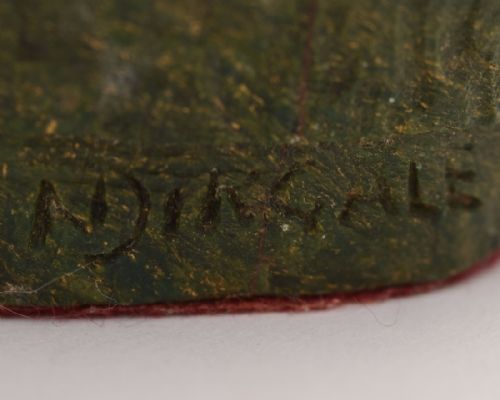 African Tribal Bust Carved in Green Granite Circa 1930