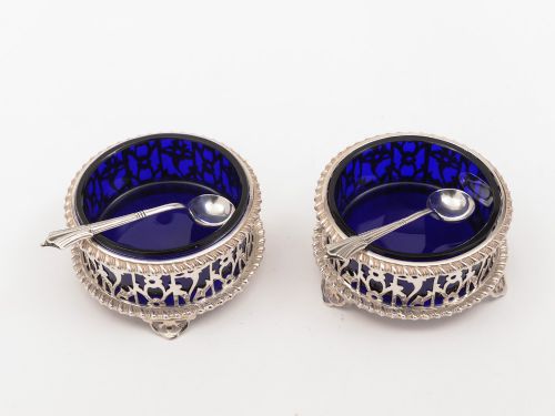 Pair of George V Silver Salts Birmingham 1916