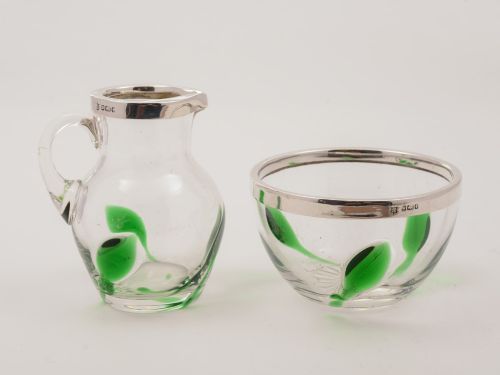 Art Nouveau Cream Jug and Sugar Bowl Sheffield 1901