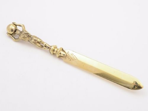 Victorian Brass Paper Knife Circa 1880