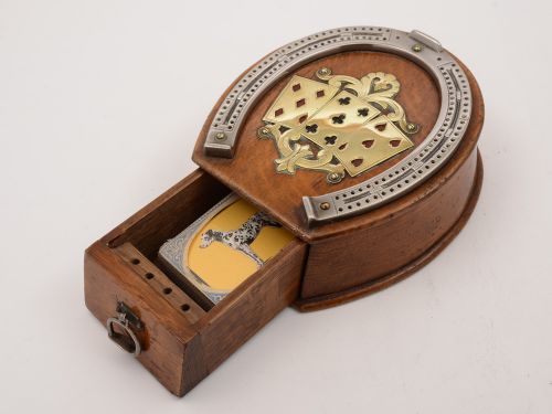 Victorian Horse shoe-Shaped Cribbage Board Circa 1890