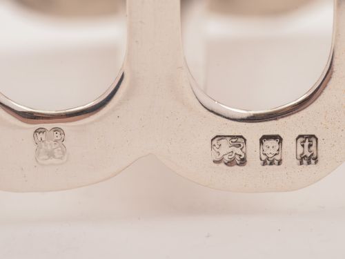 Large George V Silver Toast Rack London 1914