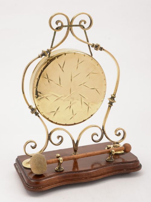 Edwardian Brass Dinner Gong Circa 1905
