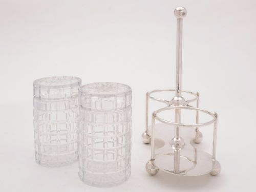 Christopher Dresser Design Pickle Jars in Stand Circa 1890
