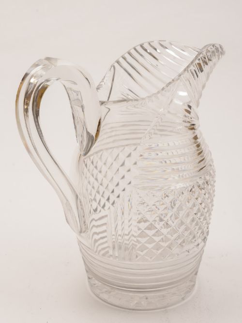 Early Victorian Cut Glass Water Jug Circa 1840