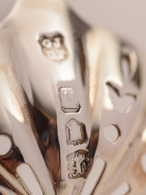 Edwardian Cased Sugar Bowl and Sifter Spoon 1906