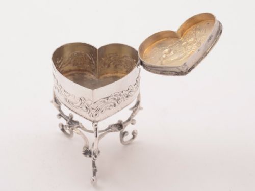 Silver Embossed Trinket Box London 1896