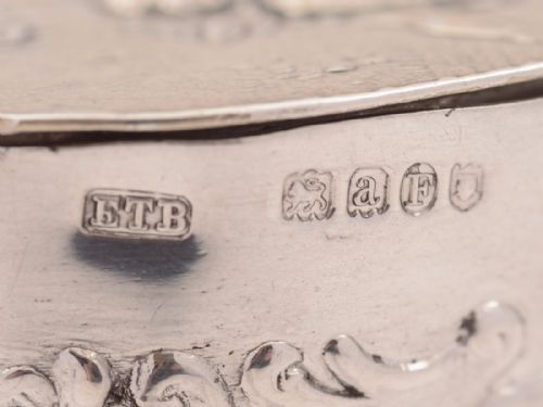 Silver Embossed Trinket Box London 1896