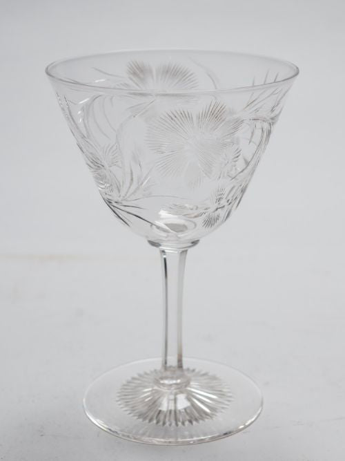 Edwardian Set of 8 Wine Glasses Circa 1905