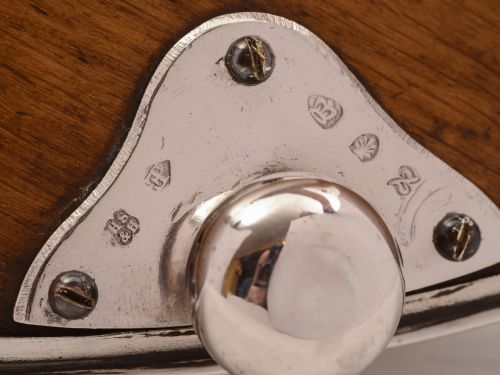 Oak and Plate Gallery Tray with Scottish Crest Circa 1890