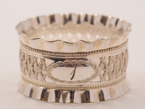 Set of 6 Victorian Napkin Rings Circa 1890