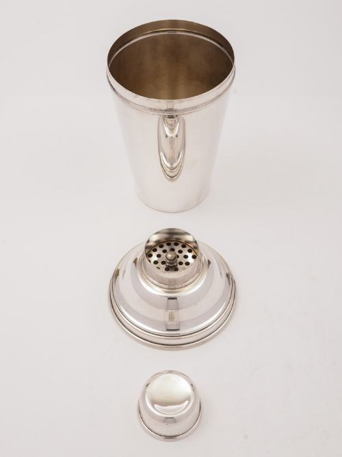 Art Deco Cocktail Shaker With Measure Circa 1930