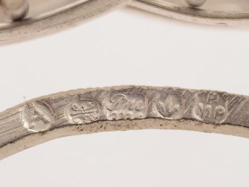 Pair of Novelty Victorian Basket Weave Salts Circa 1870