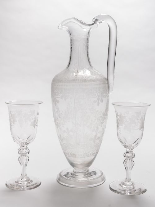 Victorian Glass Claret Jug Circa 1880
