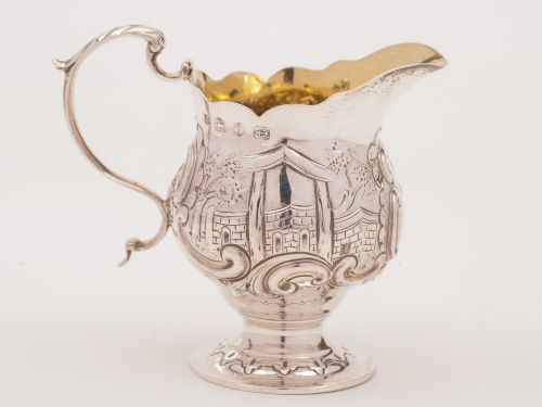 Victorian Silver Cream Jug Birmingham 1893