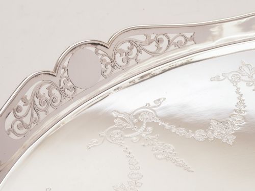 Victorian Oval Gallery Tray Circa 1890