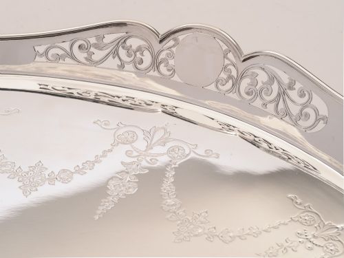 Victorian Oval Gallery Tray Circa 1890