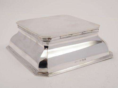 Large Art Deco Silver and Glass Ink Stand