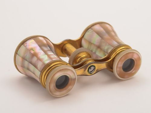 Pair of Edwardian Mother of Pear Opera Glasses Circa 1905
