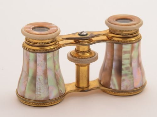 Pair of Edwardian Mother of Pear Opera Glasses Circa 1905