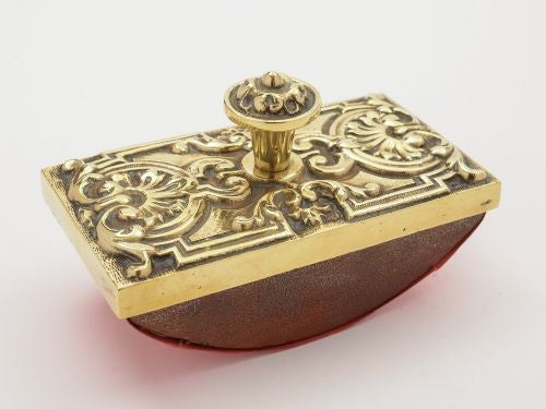 Edwardian Brass Rocker Blotter Circa 1905