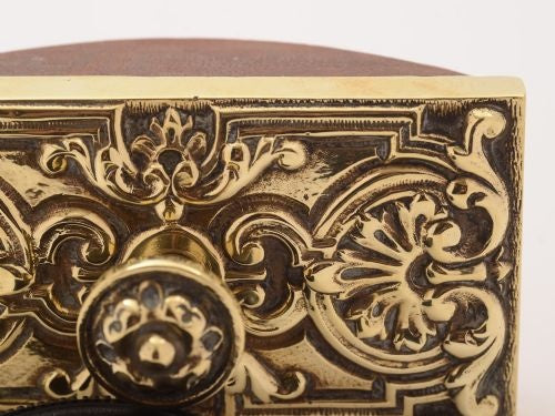 Edwardian Brass Rocker Blotter Circa 1905