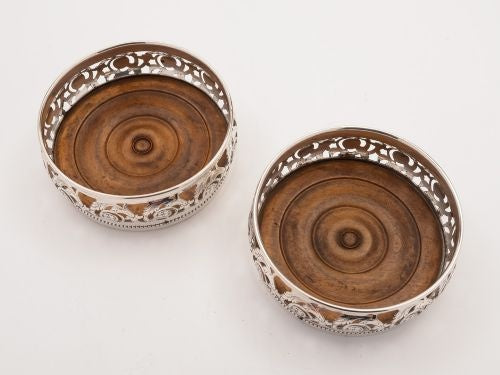 Pair of Edwardian Wine Bottle Coasters Circa 1905