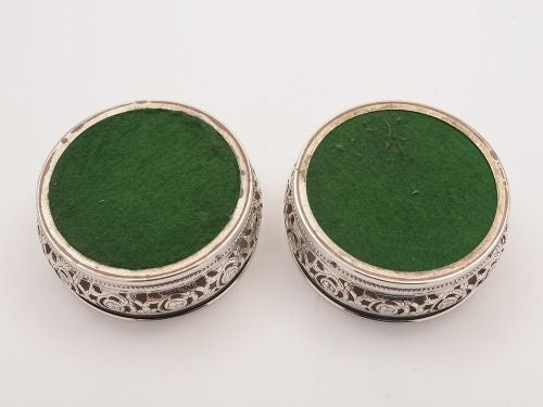 Pair of Edwardian Wine Bottle Coasters Circa 1905