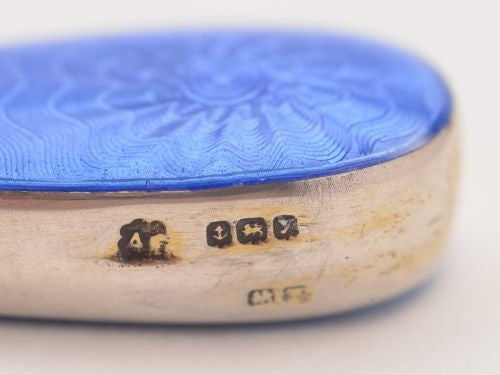 Silver and Guilloche Enamelled Magnifying Glass Birmingham 1923