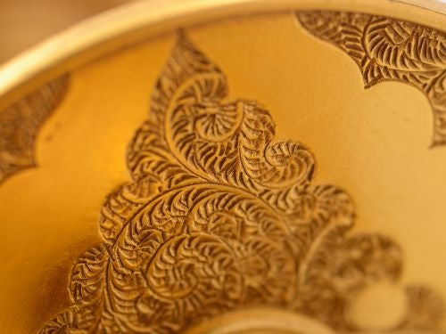 Pair of Victorian Brass Gilt and Agate Candlesticks Circa 1880