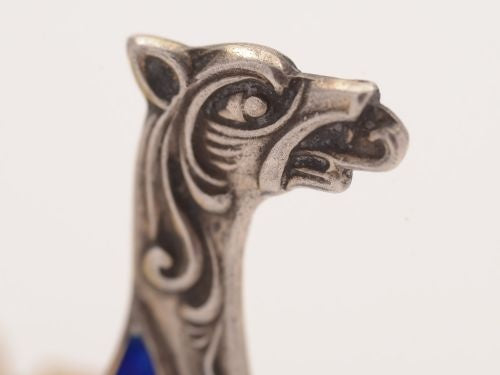 Pair of Norwegian Guilloche Enamelled Salts Circa 1930