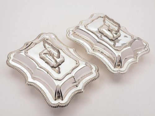 Pair of Victorian Entree Dishes Circa 1890