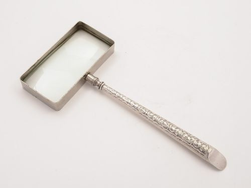Victorian Silver Handled Magnifying Glass Birmingham 1898