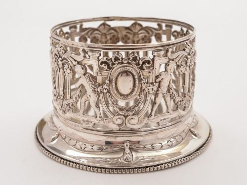 Continental Silver Bottle Coaster Circa 1900