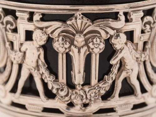 Continental Silver Bottle Coaster Circa 1900