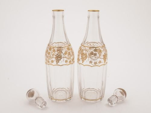 French Decanter and Glass Set Circa 1900